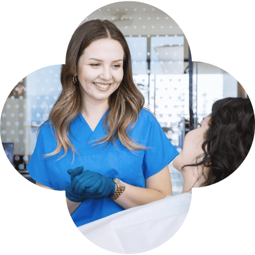 hygienist with patient
